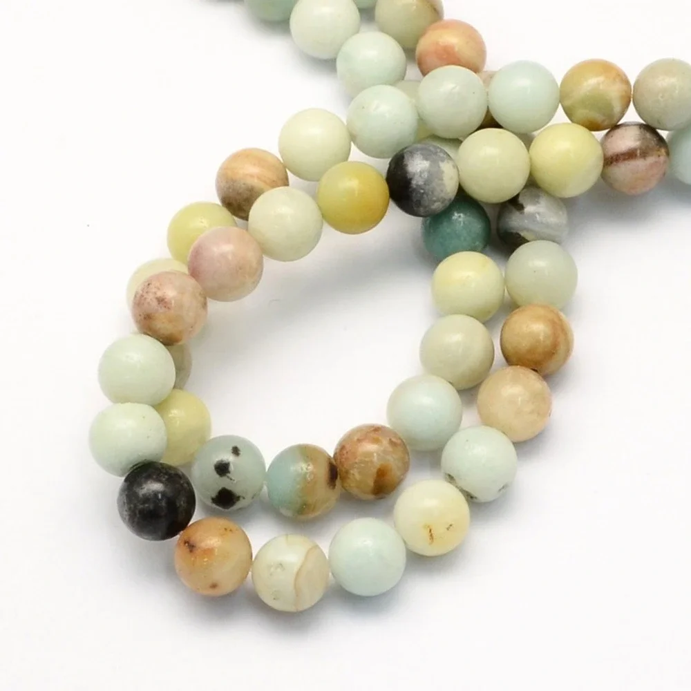 8.5MM Flower Amazonite Beads-ONE Gemstone Bead Strand-Jewelry Making Crafts NWT
